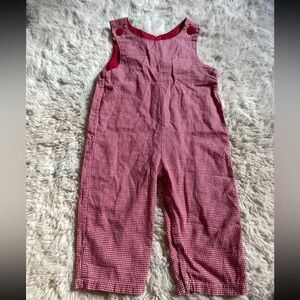 2T Boys Red Overalls